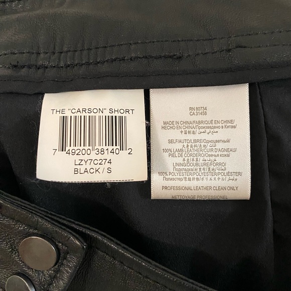 BCBGMAXAZRIA RUNWAY "THE CARSON"  LEATHER SHORT - Picture 10 of 13